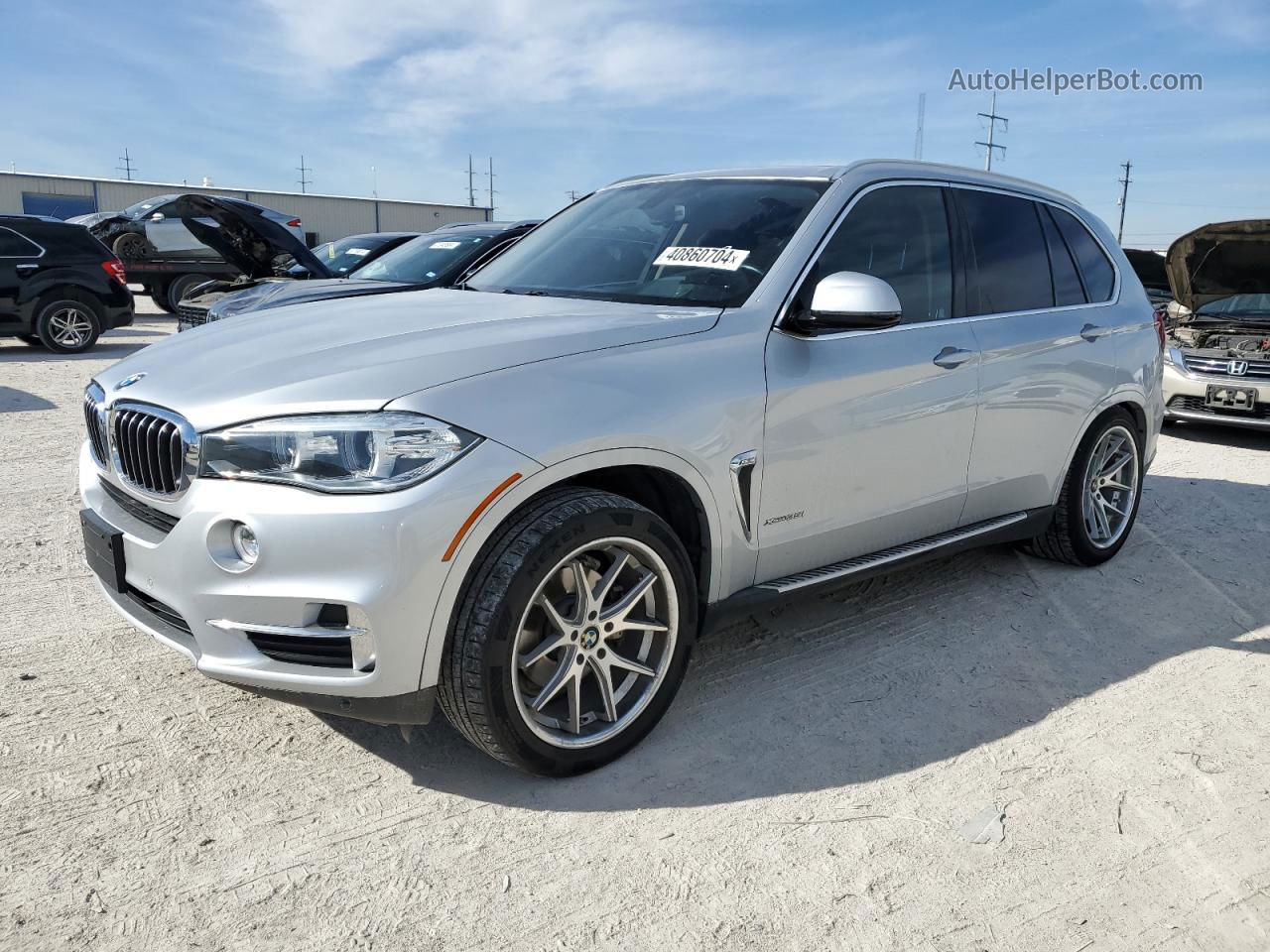 2014 Bmw X5 Xdrive35i Silver vin: 5UXKR0C5XE0H23790