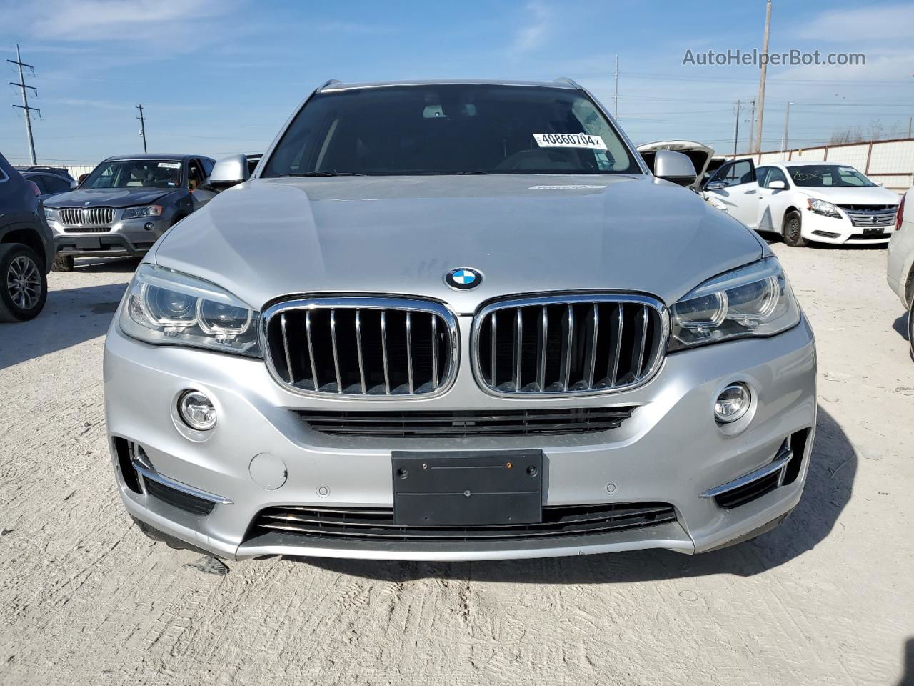 2014 Bmw X5 Xdrive35i Silver vin: 5UXKR0C5XE0H23790