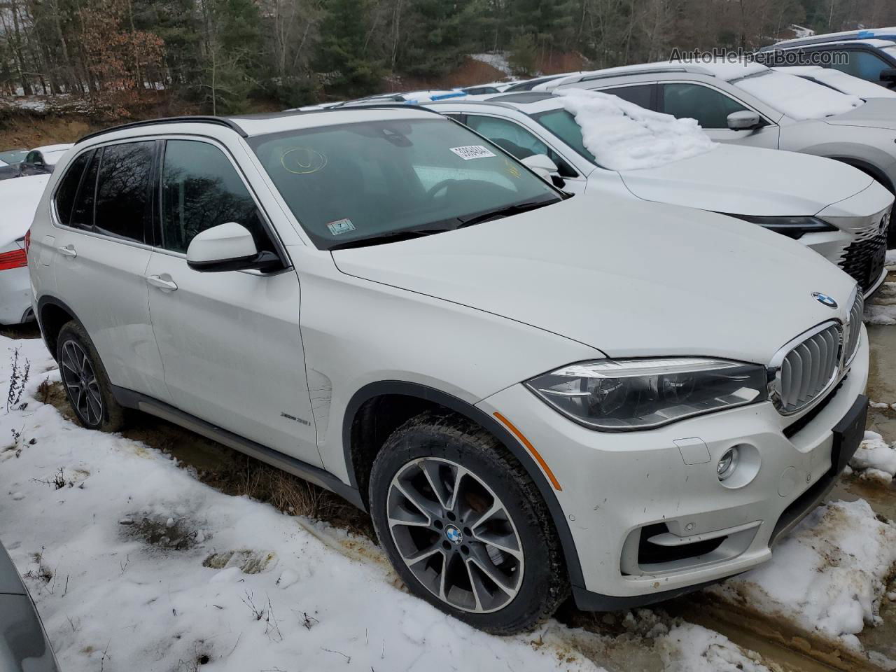 2014 Bmw X5 Xdrive35i White vin: 5UXKR0C5XE0H26463