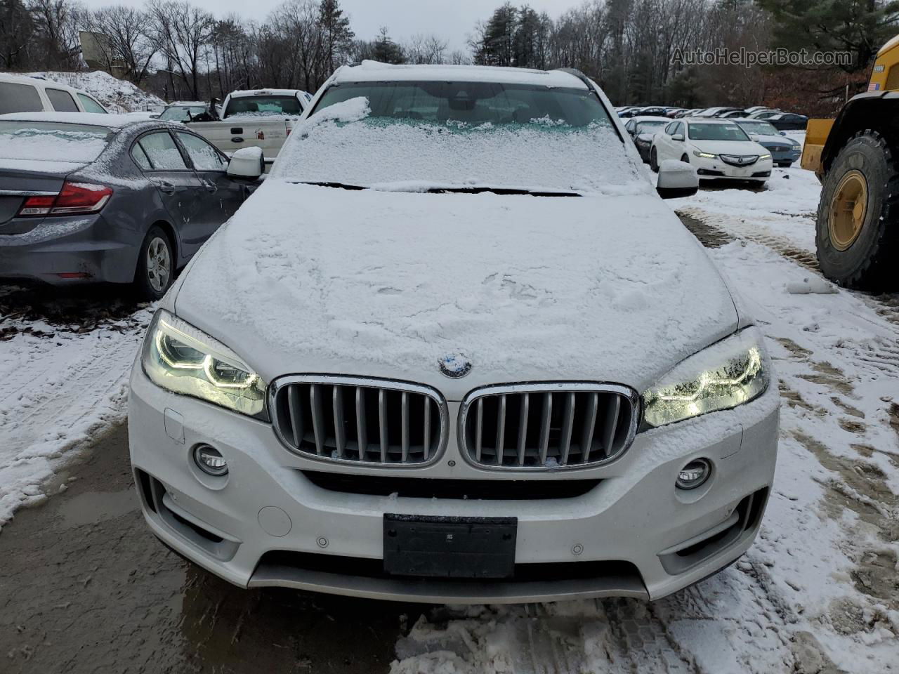 2014 Bmw X5 Xdrive35i White vin: 5UXKR0C5XE0H26463