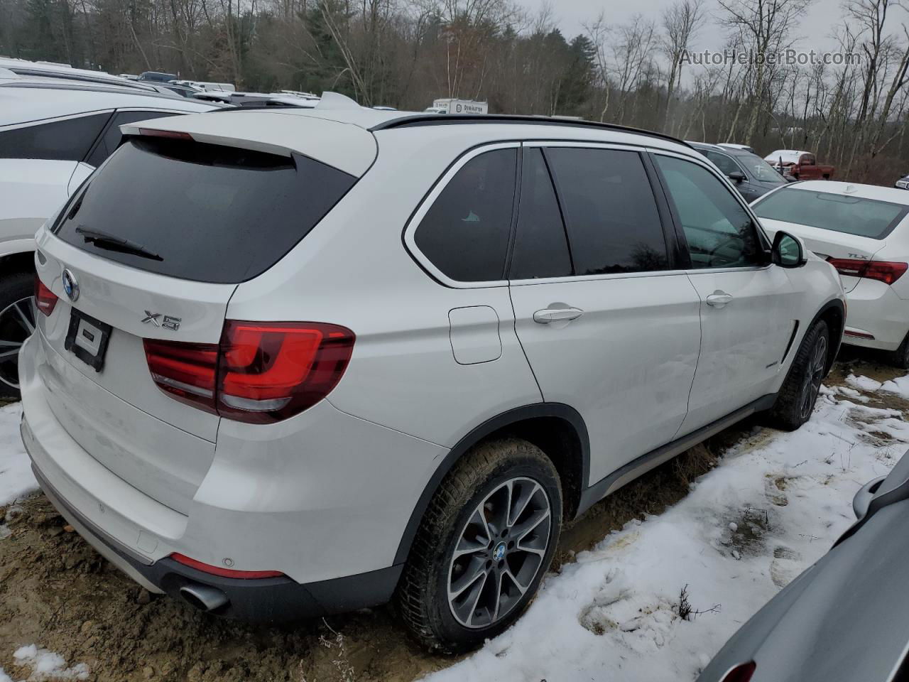 2014 Bmw X5 Xdrive35i White vin: 5UXKR0C5XE0H26463