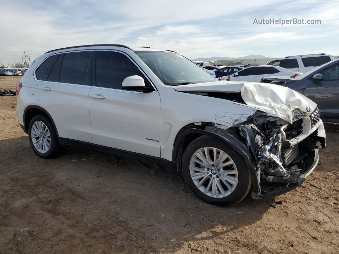 2014 Bmw X5 Sdrive35i White vin: 5UXKR2C51E0C01464