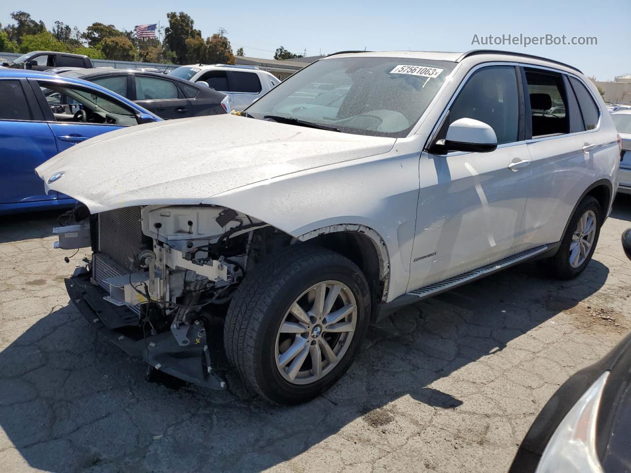 2014 Bmw X5 Sdrive35i White vin: 5UXKR2C51E0H31322