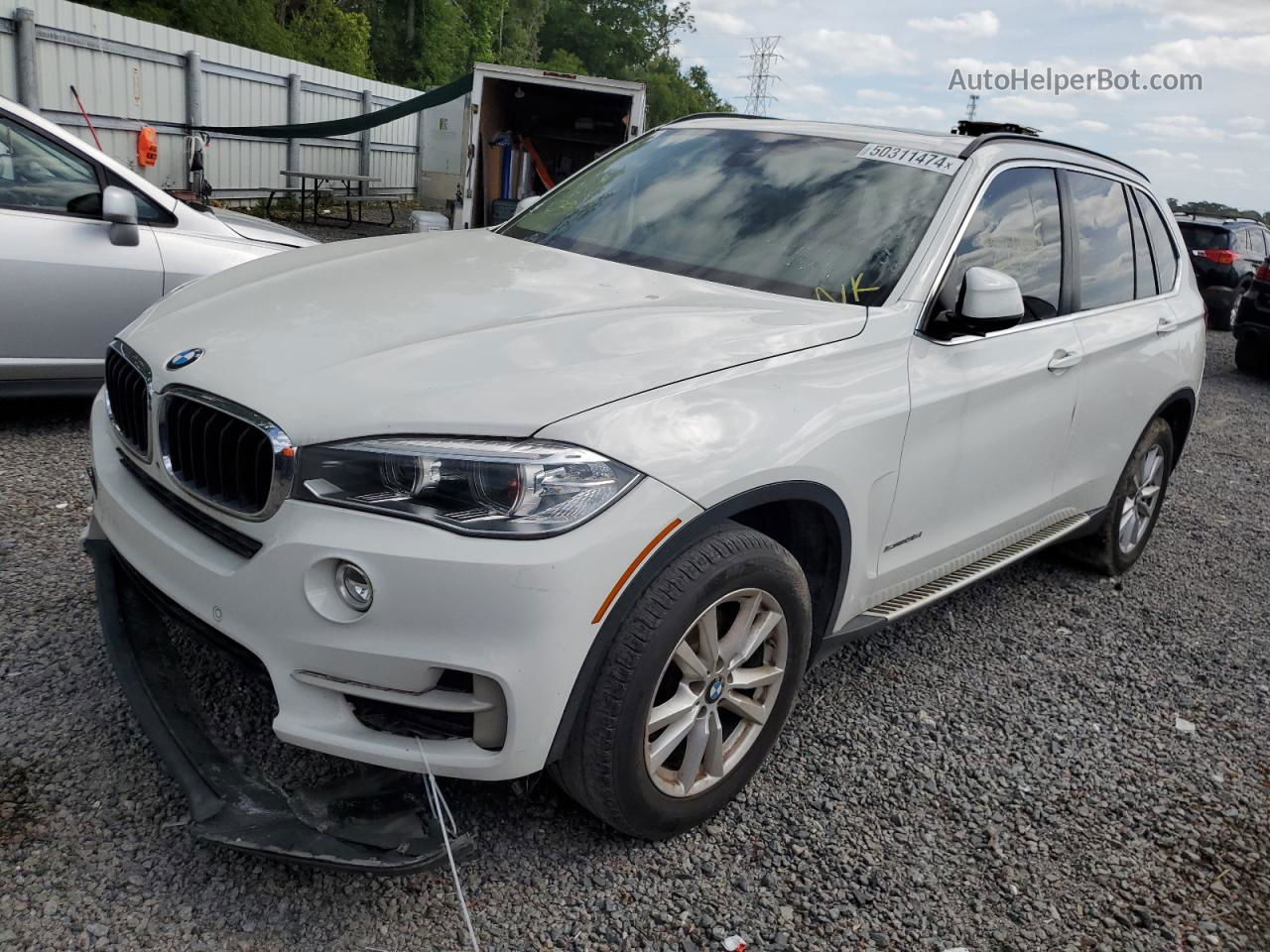 2015 Bmw X5 Sdrive35i White vin: 5UXKR2C51F0H35002