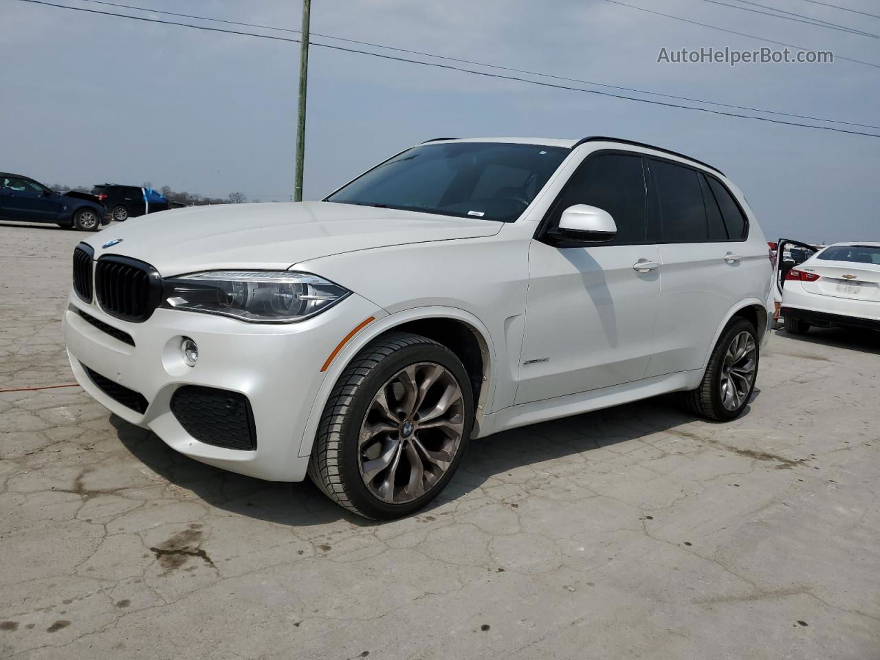 2015 Bmw X5 Sdrive35i White vin: 5UXKR2C53F0H35972