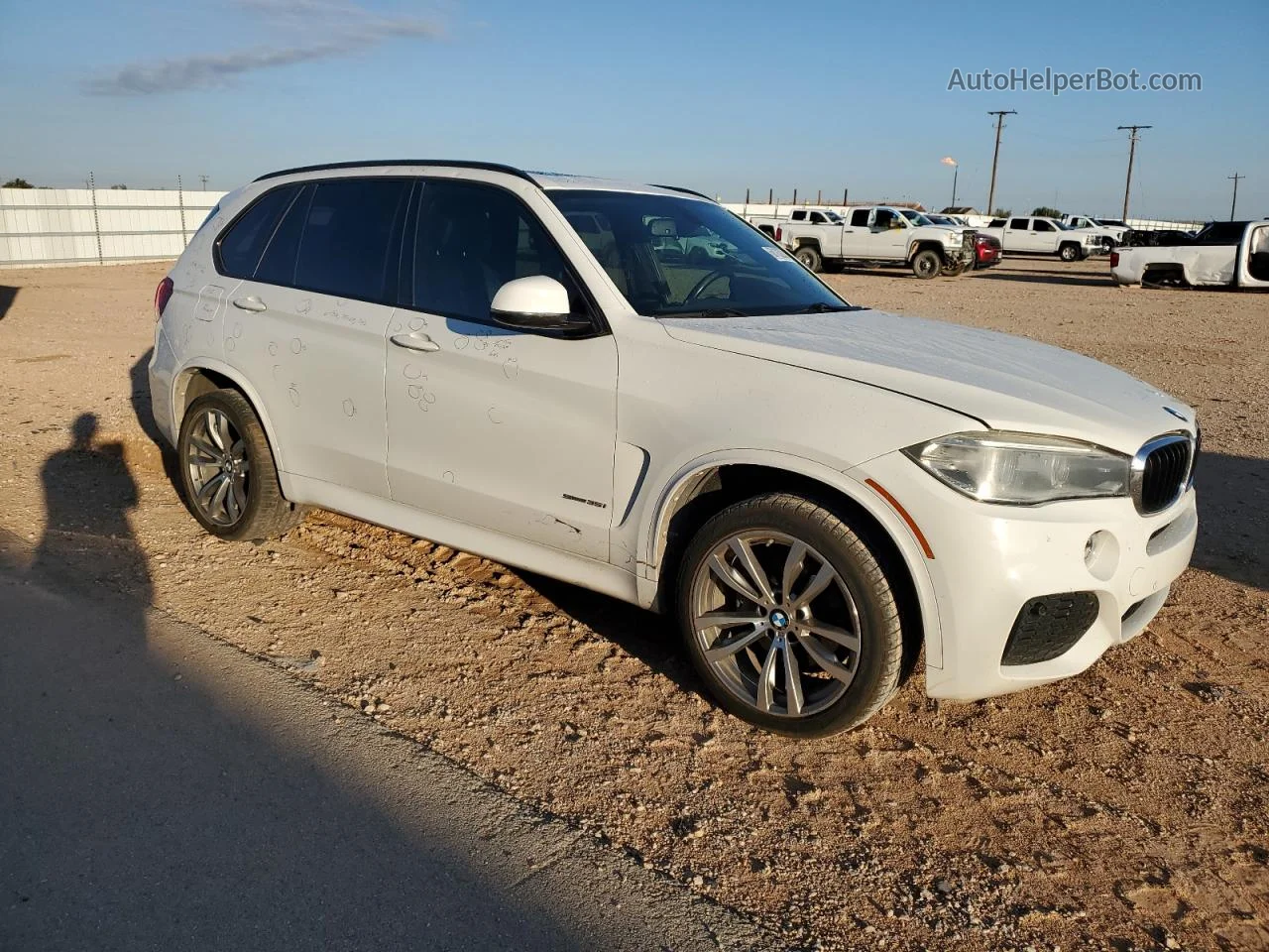 2015 Bmw X5 Sdrive35i White vin: 5UXKR2C53F0H40220