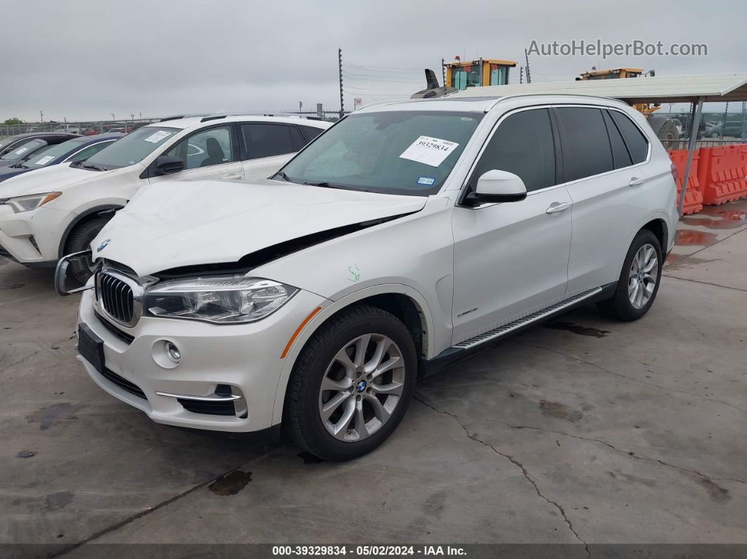 2015 Bmw X5 Sdrive35i White vin: 5UXKR2C54F0H34880