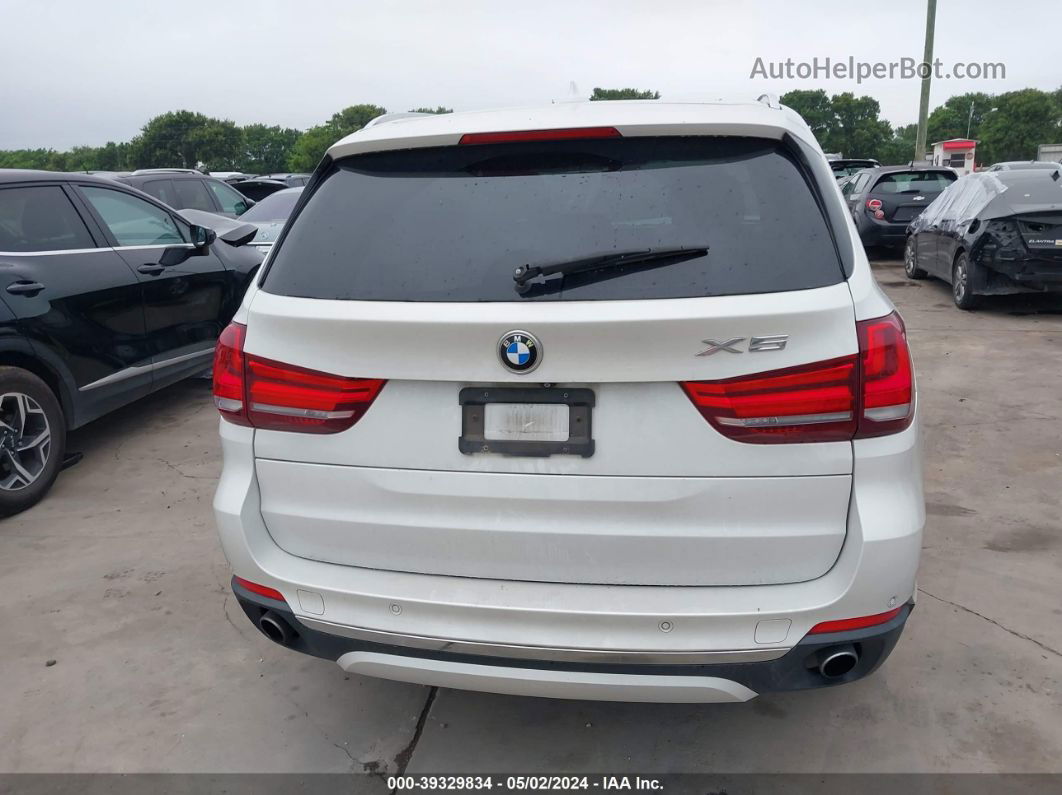 2015 Bmw X5 Sdrive35i White vin: 5UXKR2C54F0H34880