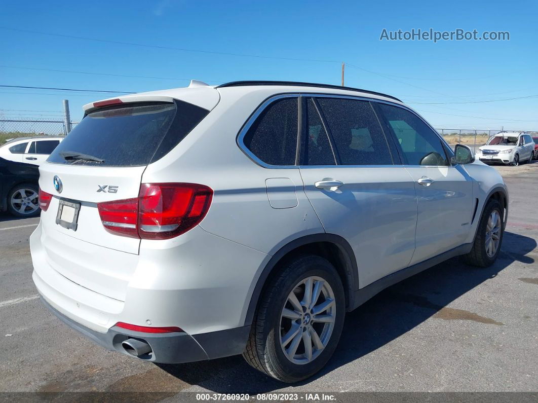 2015 Bmw X5 Sdrive35i White vin: 5UXKR2C55F0H37769