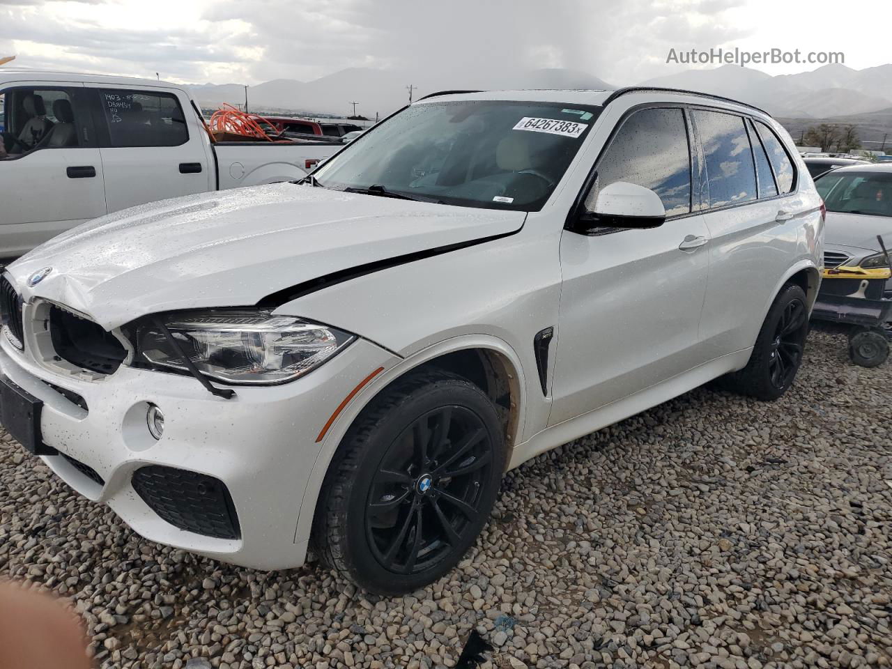 2015 Bmw X5 Sdrive35i White vin: 5UXKR2C56F0H35156