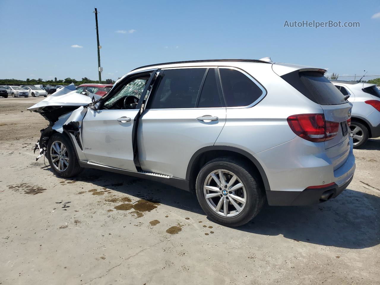 2015 Bmw X5 Sdrive35i Silver vin: 5UXKR2C57F0H36445