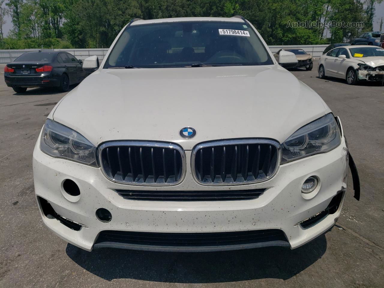 2015 Bmw X5 Sdrive35i White vin: 5UXKR2C57F0H37949