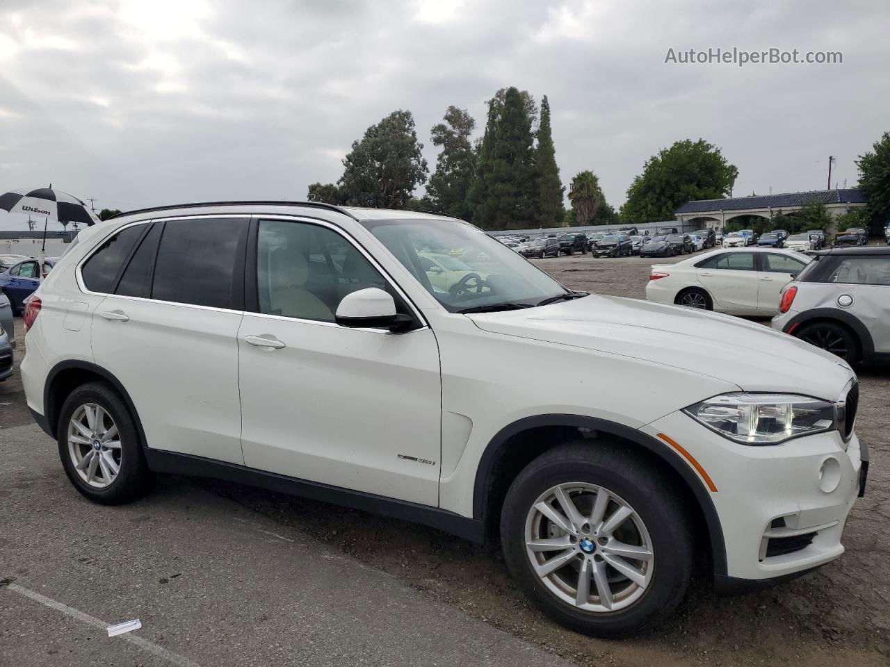 2014 Bmw X5 Sdrive35i White vin: 5UXKR2C58E0H33990