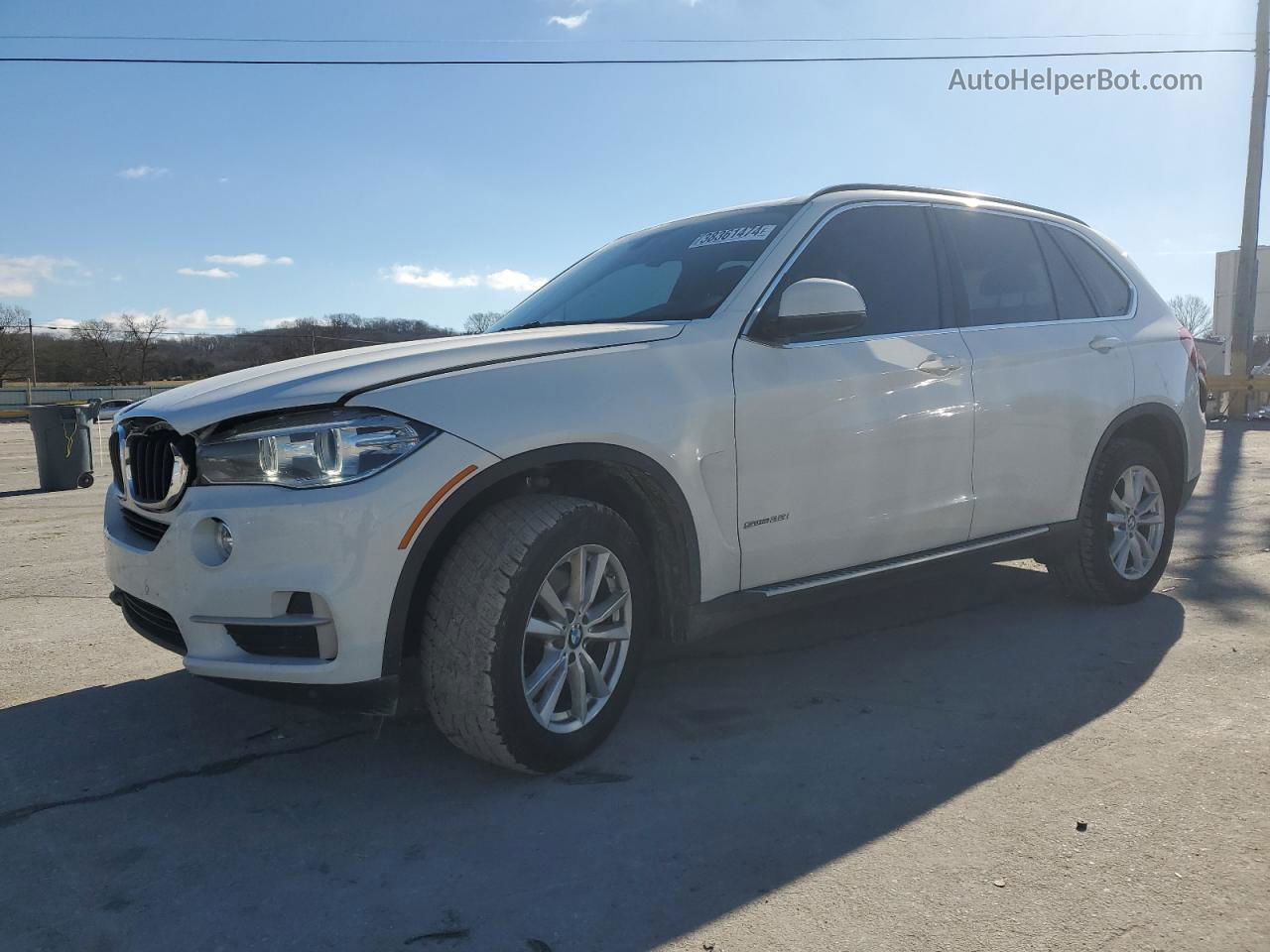 2015 Bmw X5 Sdrive35i White vin: 5UXKR2C58F0H37572