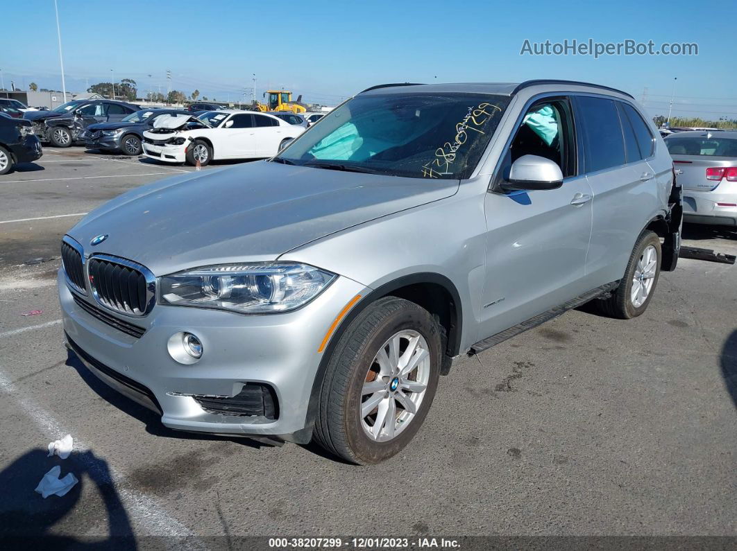 2015 Bmw X5 Sdrive35i Silver vin: 5UXKR2C58F0H40777