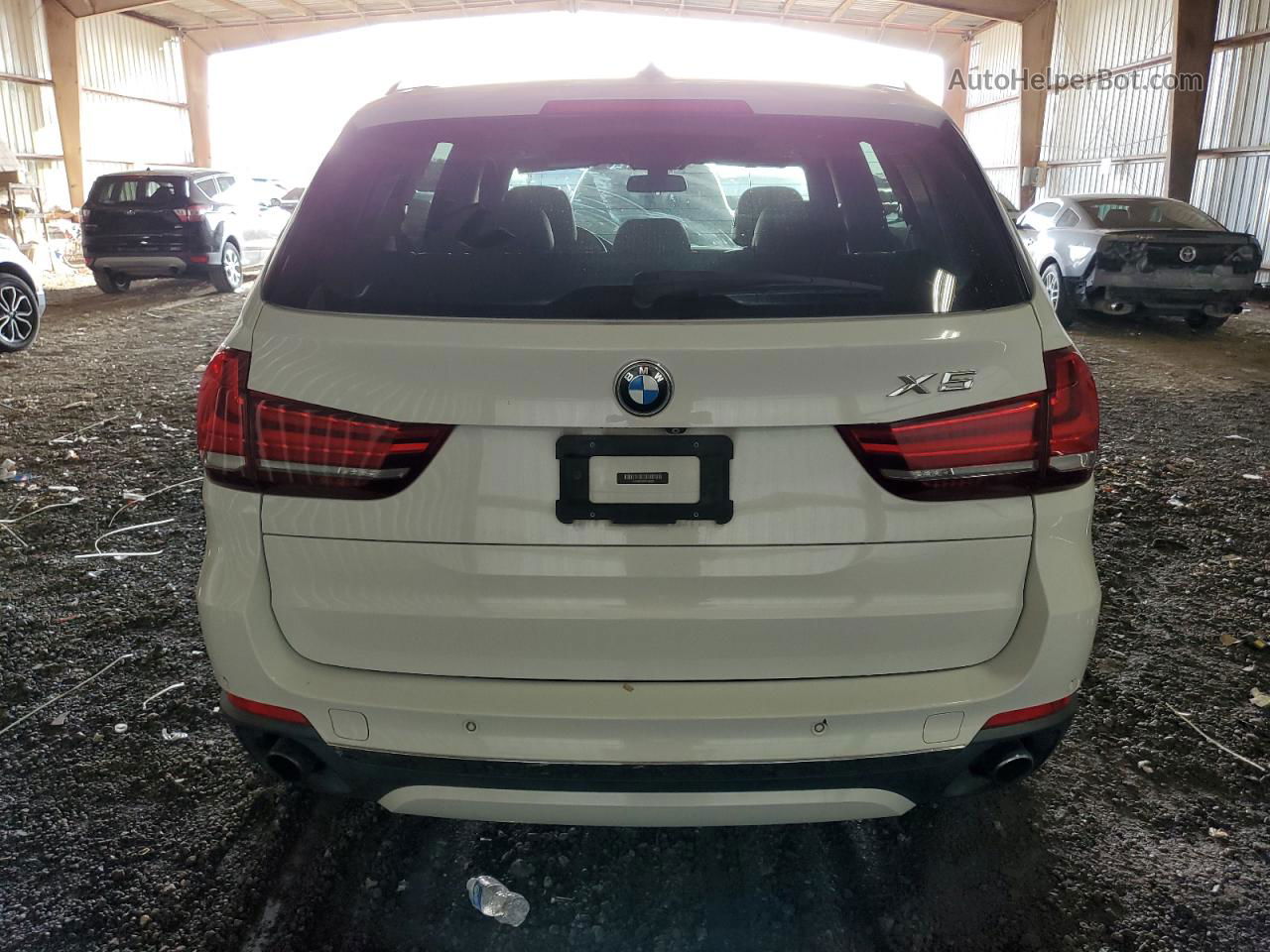 2015 Bmw X5 Sdrive35i White vin: 5UXKR2C59F0H35281