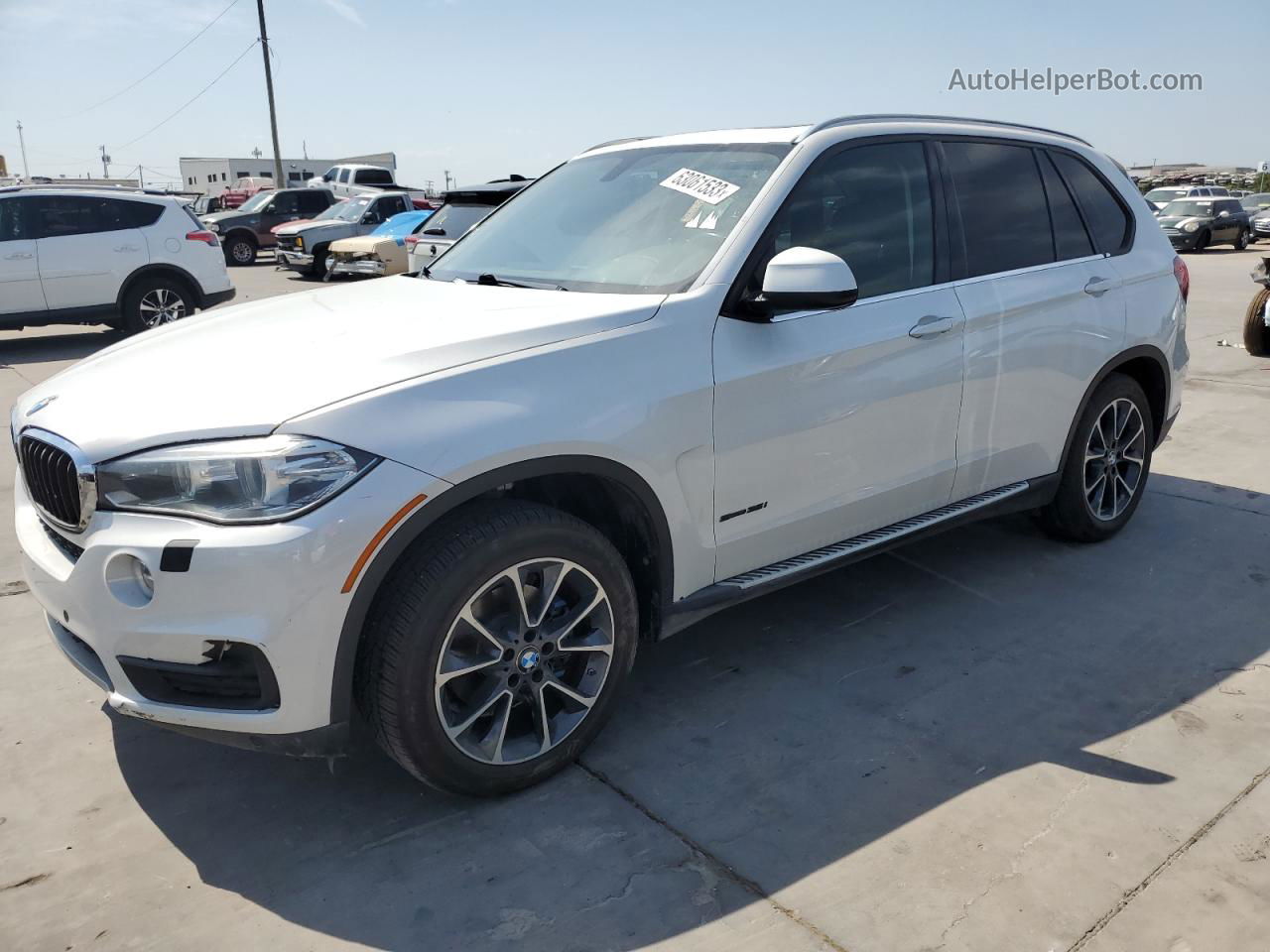 2015 Bmw X5 Sdrive35i White vin: 5UXKR2C59F0H37693