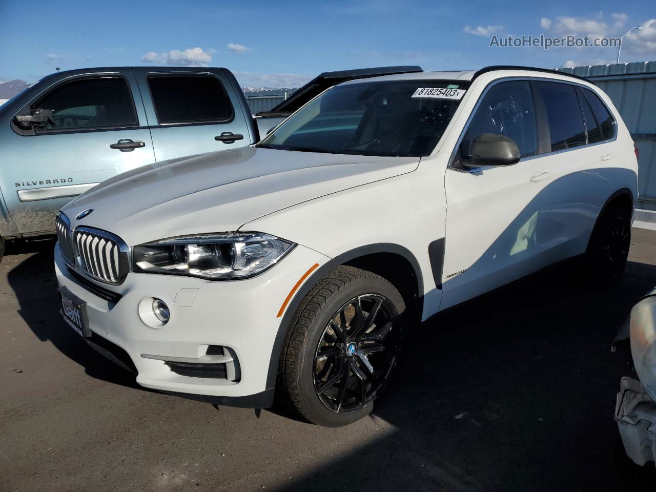 2015 Bmw X5 Xdrive50i White vin: 5UXKR6C50F0J76093