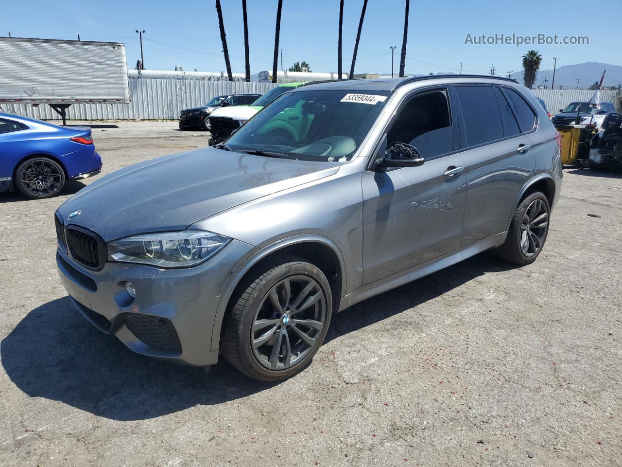 2015 Bmw X5 Xdrive50i Gray vin: 5UXKR6C51F0J74188