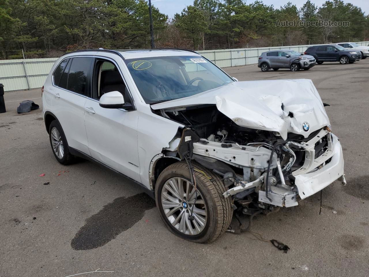 2015 Bmw X5 Xdrive50i White vin: 5UXKR6C51F0J75972