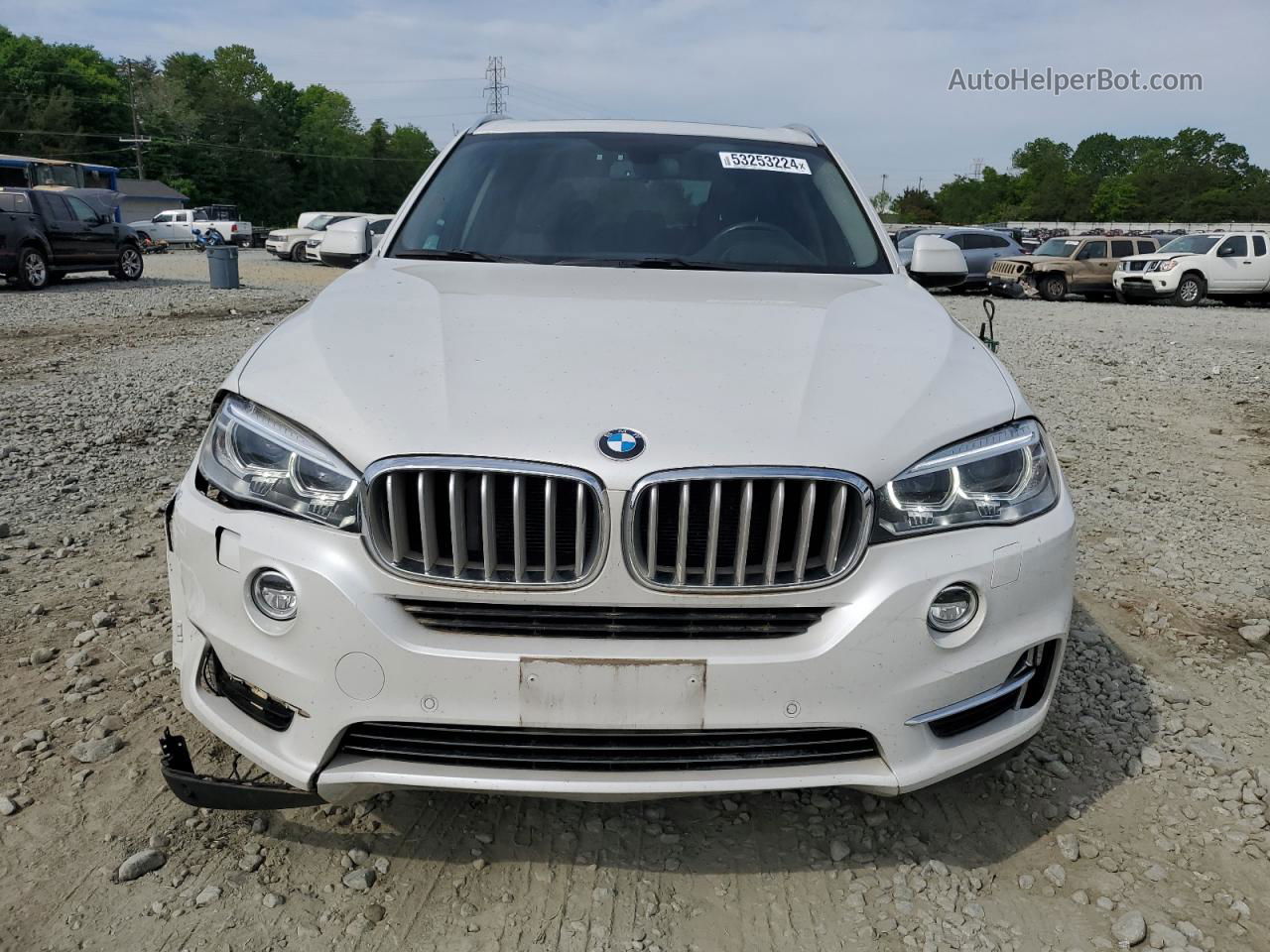 2016 Bmw X5 Xdrive50i White vin: 5UXKR6C51G0J80476