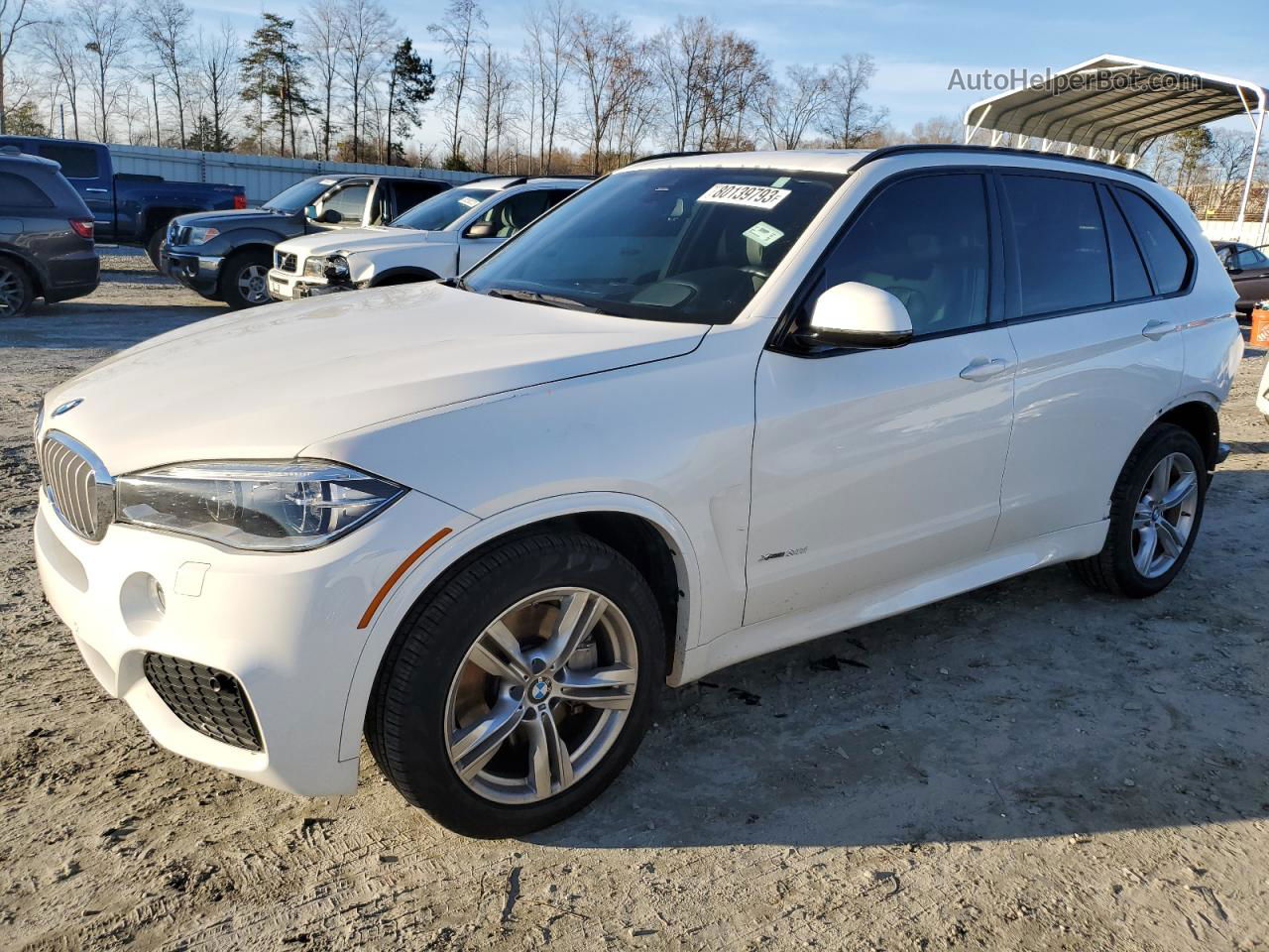 2015 Bmw X5 Xdrive50i White vin: 5UXKR6C53F0J74502