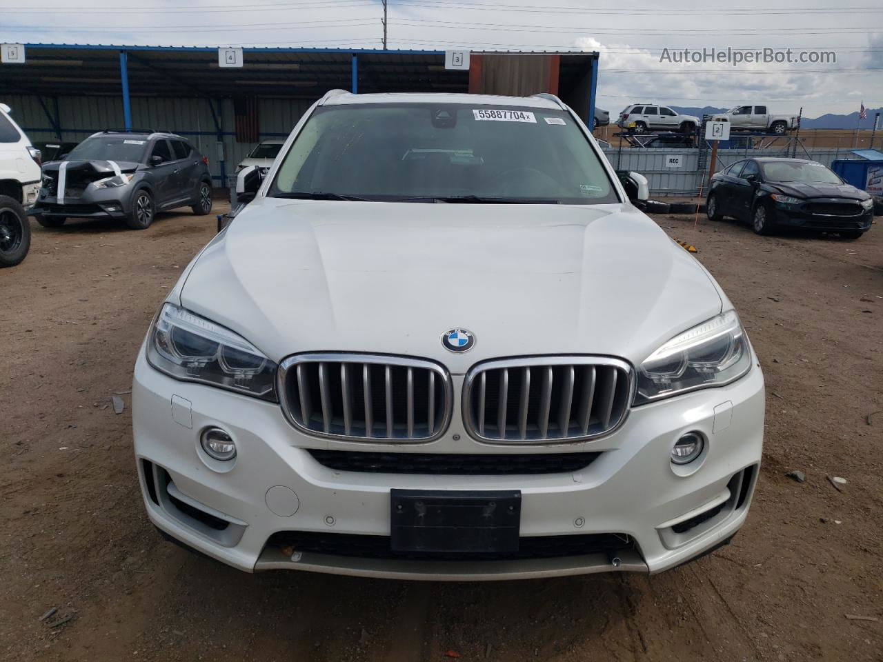 2015 Bmw X5 Xdrive50i White vin: 5UXKR6C53F0J76640