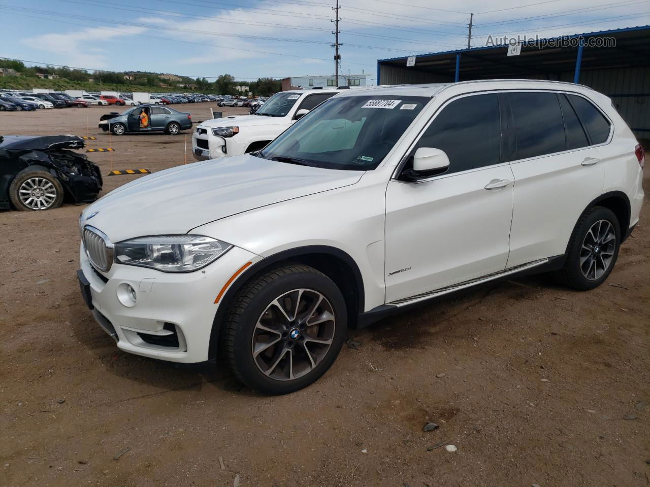 2015 Bmw X5 Xdrive50i White vin: 5UXKR6C53F0J76640