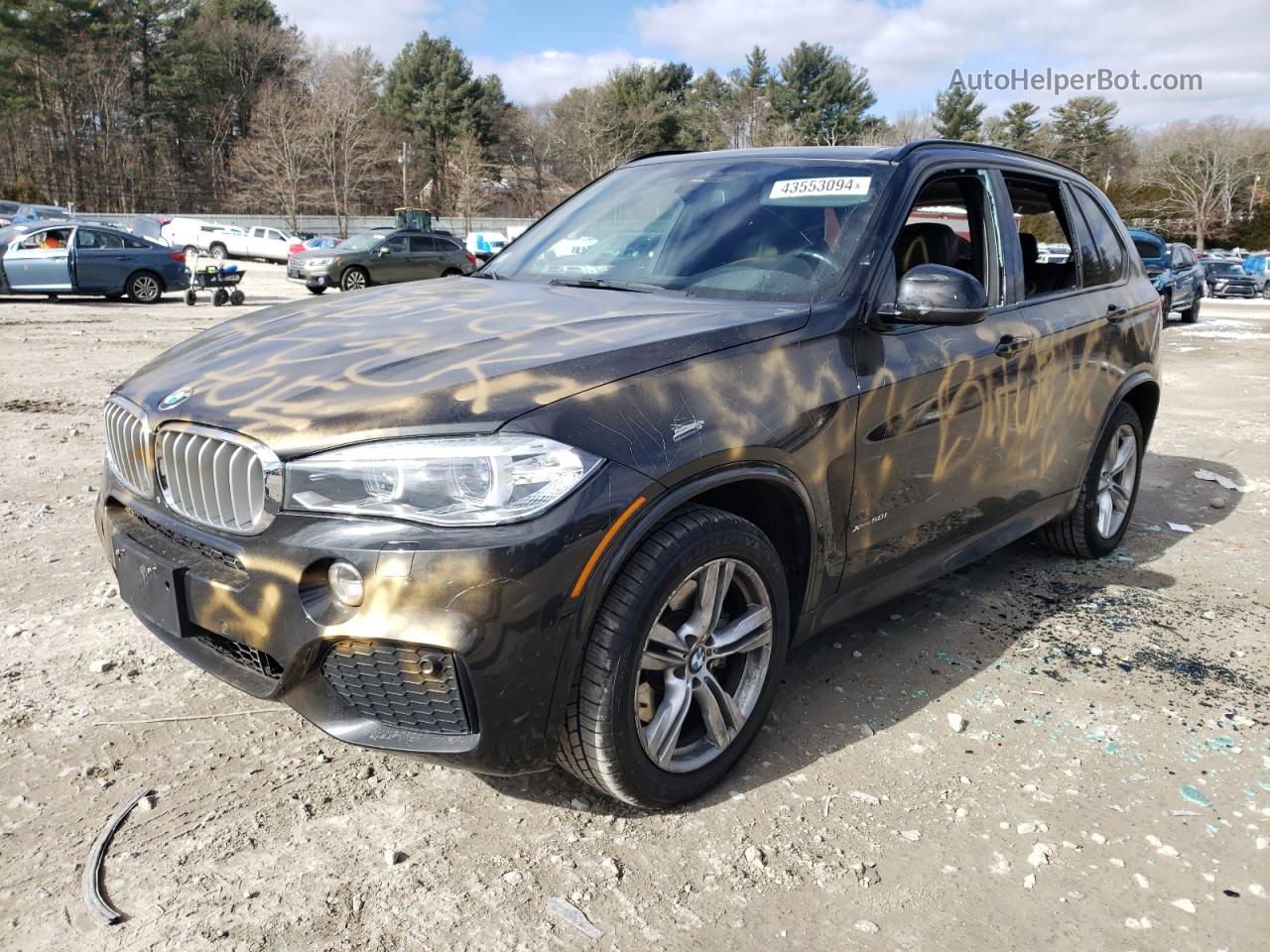 2015 Bmw X5 Xdrive50i Black vin: 5UXKR6C56F0J75613