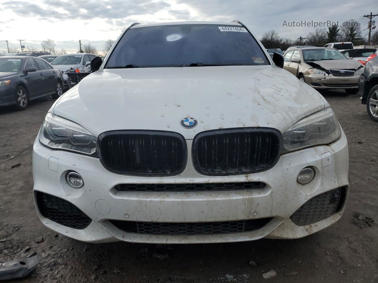 2015 Bmw X5 Xdrive50i White vin: 5UXKR6C56F0J76700