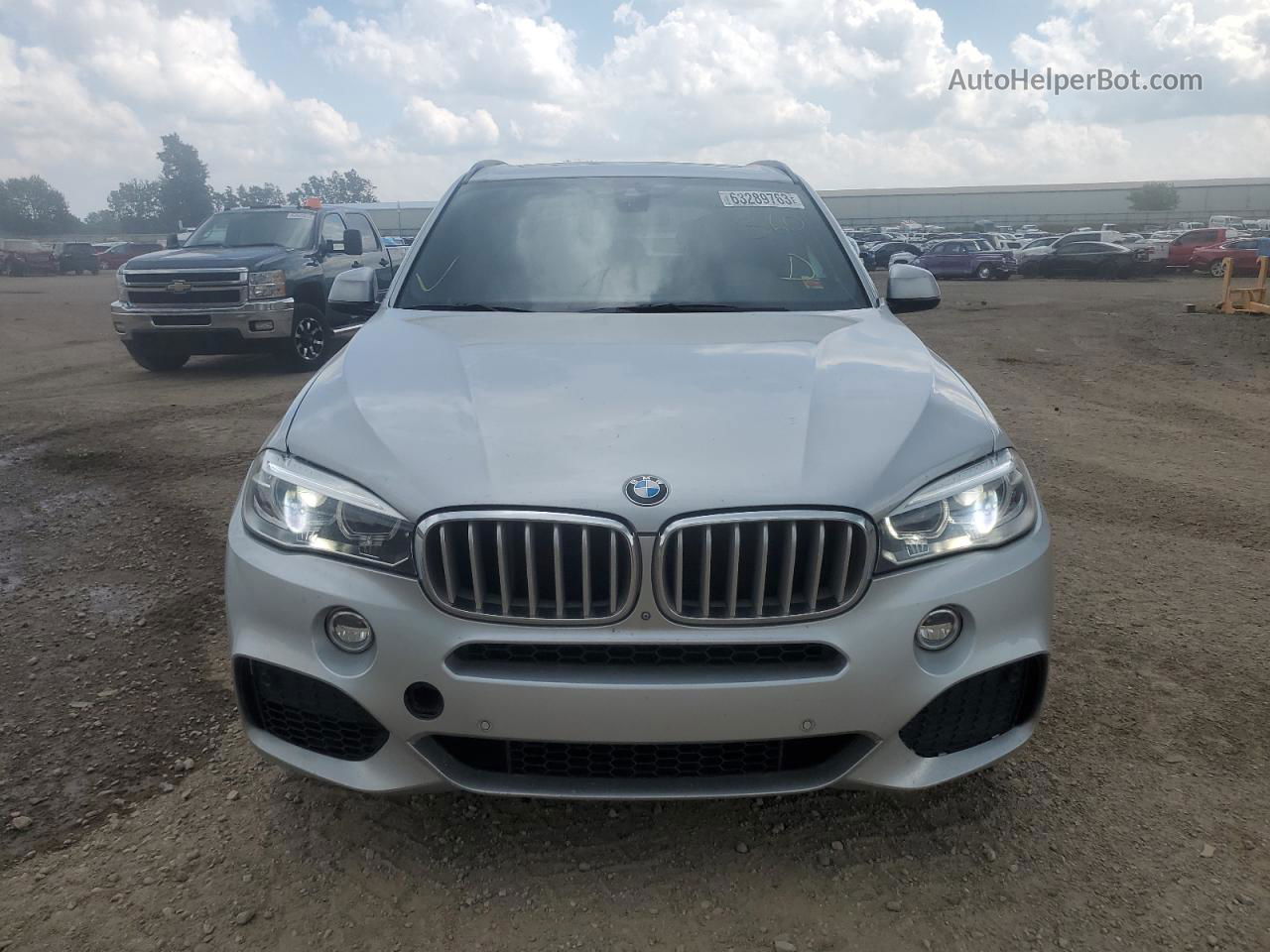 2015 Bmw X5 Xdrive50i Silver vin: 5UXKR6C56F0J77572