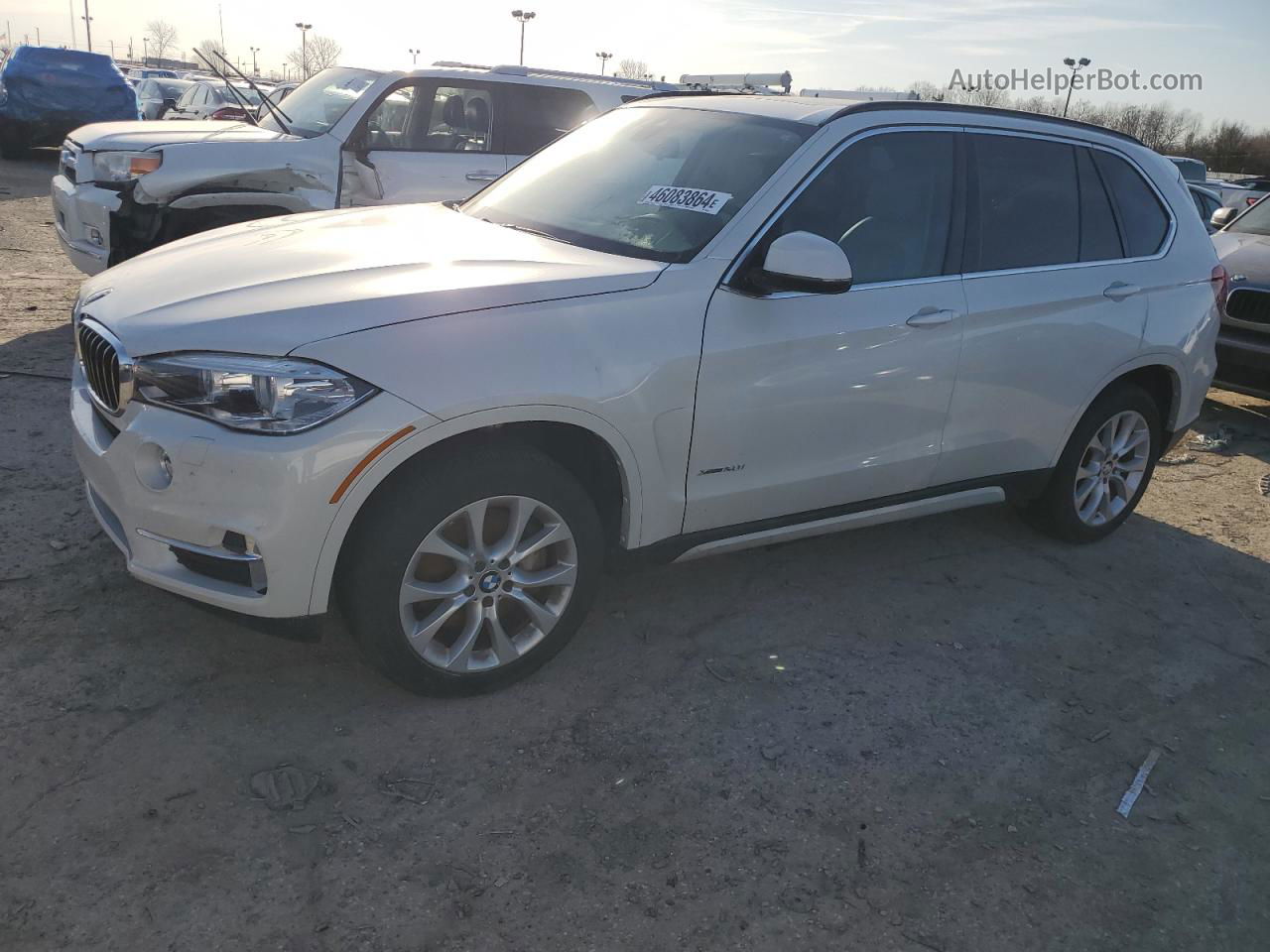 2014 Bmw X5 Xdrive50i White vin: 5UXKR6C58E0C02425