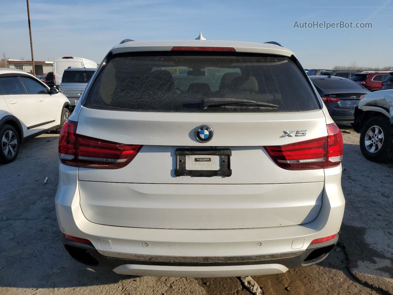 2014 Bmw X5 Xdrive50i White vin: 5UXKR6C58E0C02425