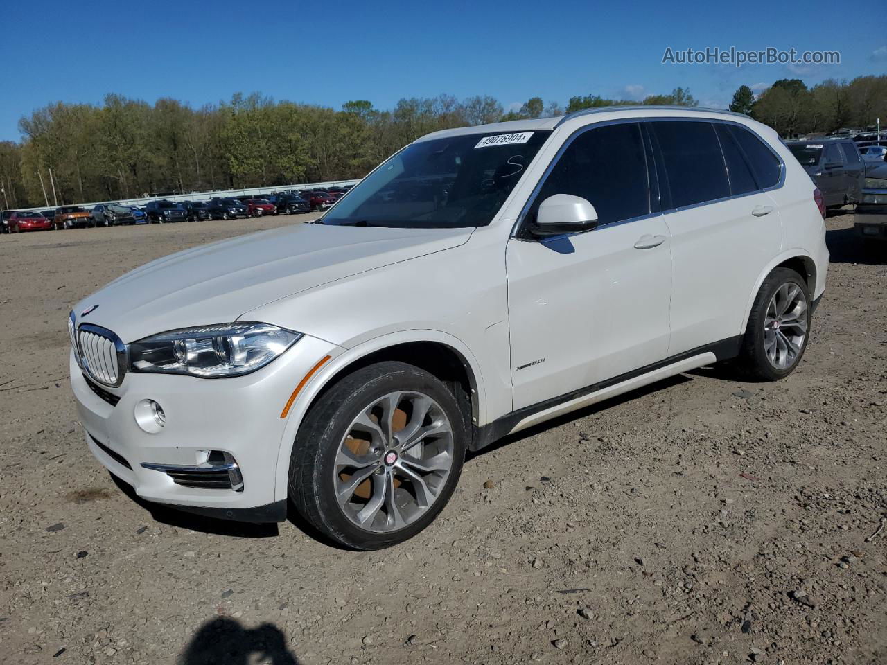 2015 Bmw X5 Xdrive50i White vin: 5UXKR6C59F0J77310