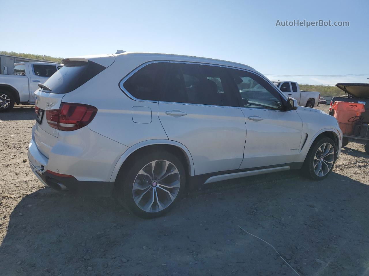 2015 Bmw X5 Xdrive50i White vin: 5UXKR6C59F0J77310