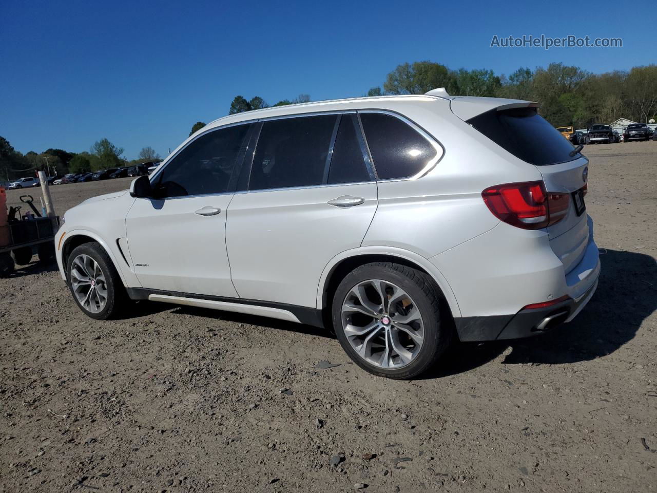 2015 Bmw X5 Xdrive50i White vin: 5UXKR6C59F0J77310