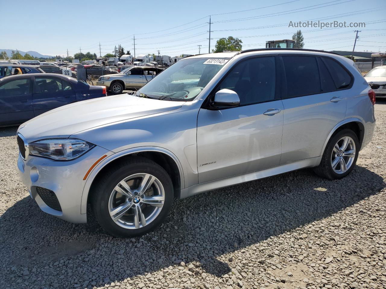 2015 Bmw X5 Xdrive35d Silver vin: 5UXKS4C51F0J99309