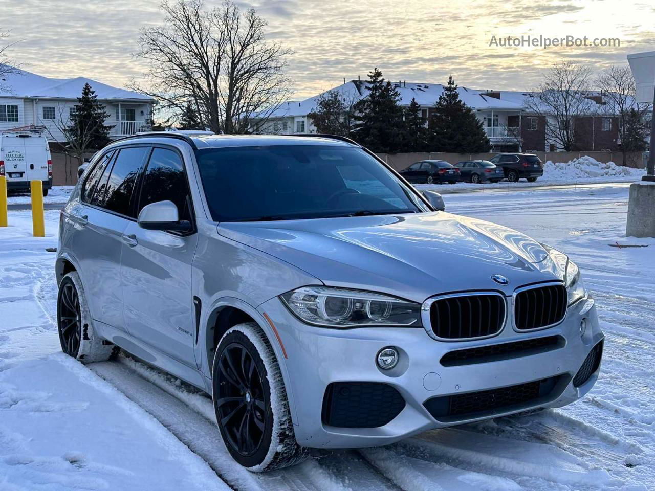 2014 Bmw X5 Xdrive35d Silver vin: 5UXKS4C52E0J94859