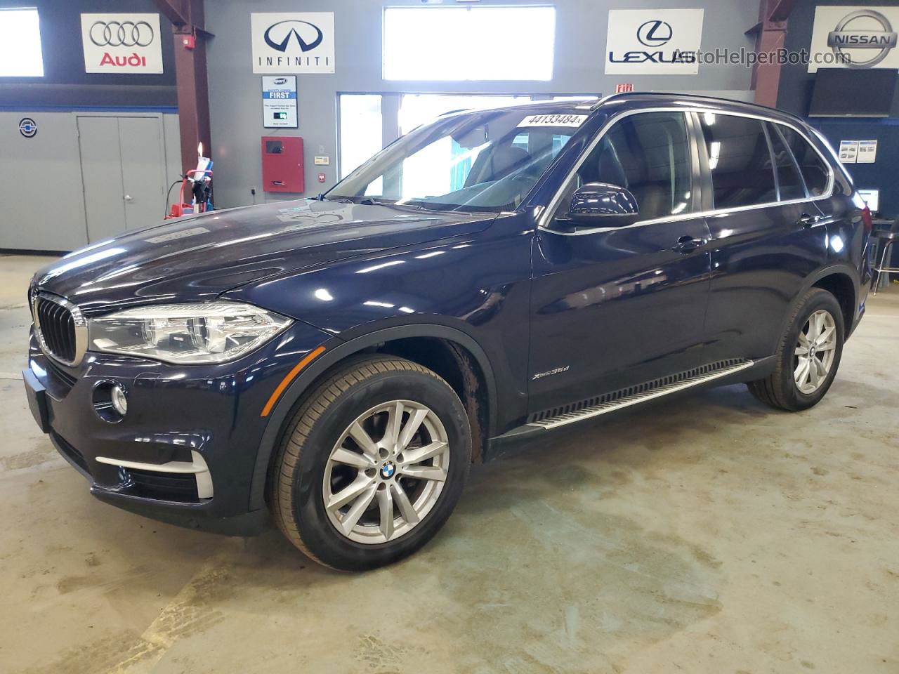 2015 Bmw X5 Xdrive35d Blue vin: 5UXKS4C52F0N07605