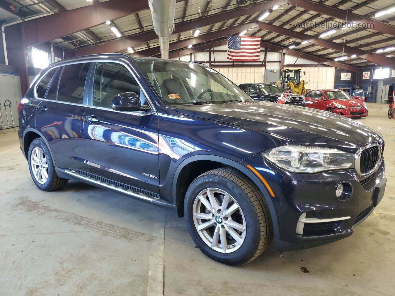 2015 Bmw X5 Xdrive35d Blue vin: 5UXKS4C52F0N07605