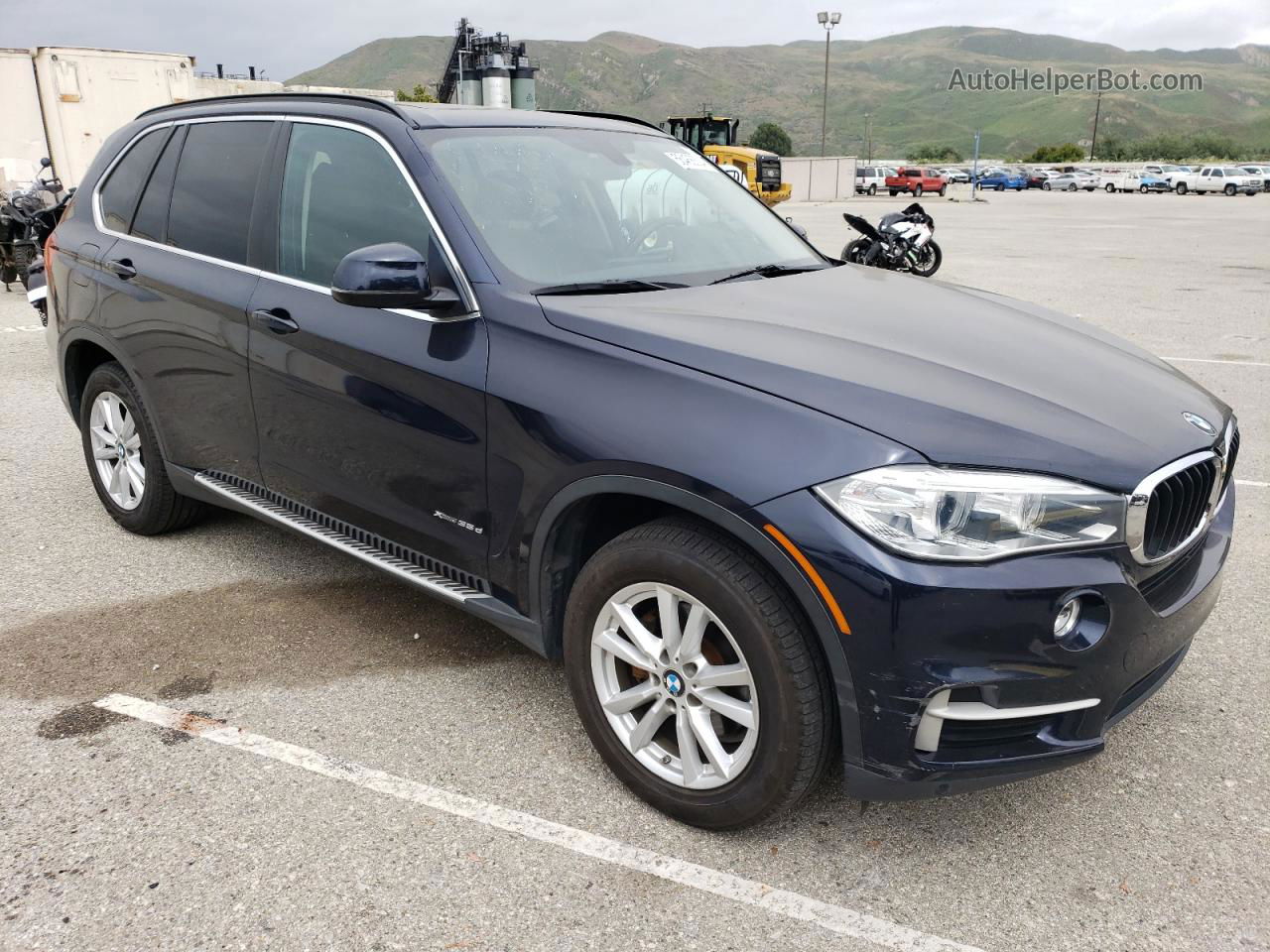 2015 Bmw X5 Xdrive35d Blue vin: 5UXKS4C52F0N08432