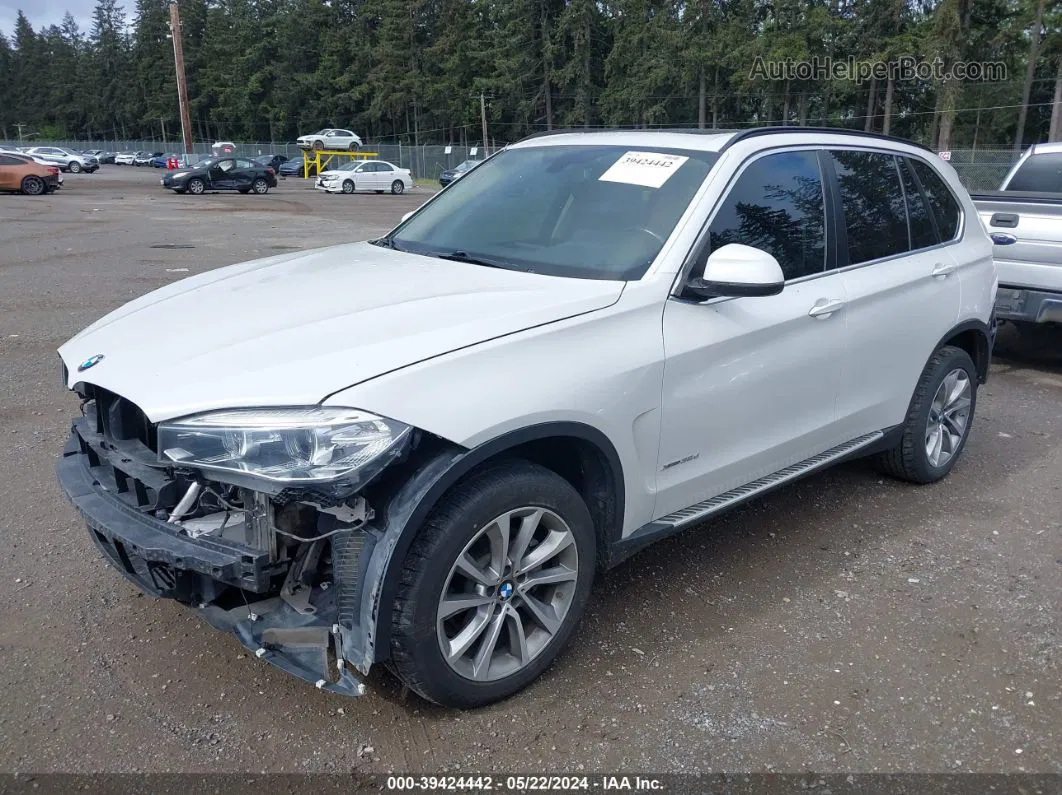 2015 Bmw X5 Xdrive35d White vin: 5UXKS4C52F0N08642