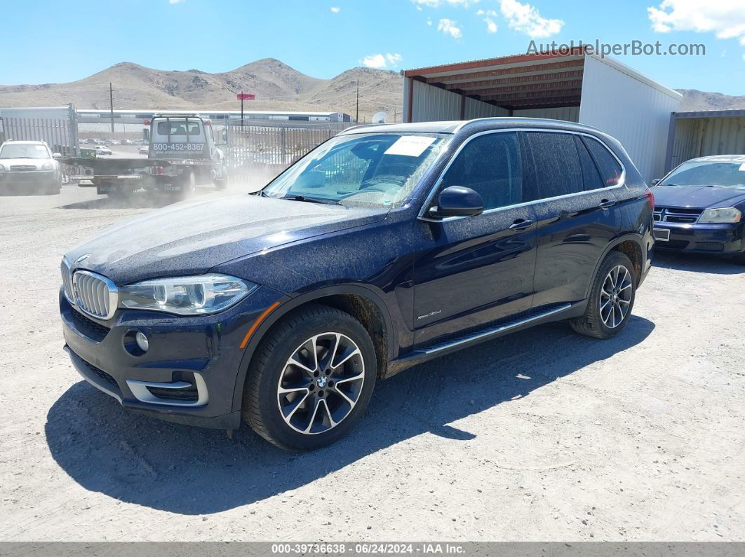 2014 Bmw X5 Xdrive35d Blue vin: 5UXKS4C53E0J94062