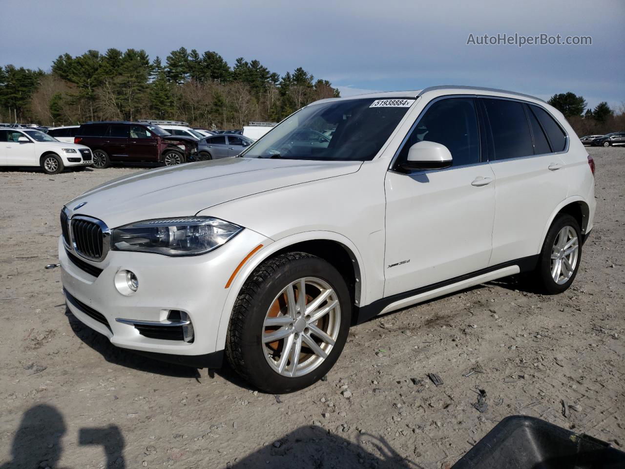 2015 Bmw X5 Xdrive35d White vin: 5UXKS4C53F0J98310