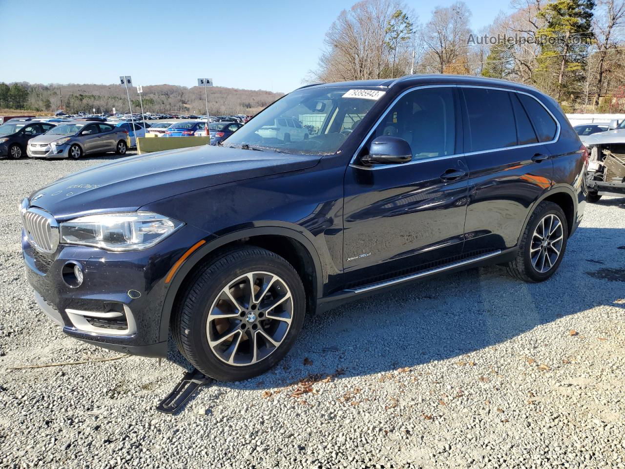 2015 Bmw X5 Xdrive35d Blue vin: 5UXKS4C53F0N06222