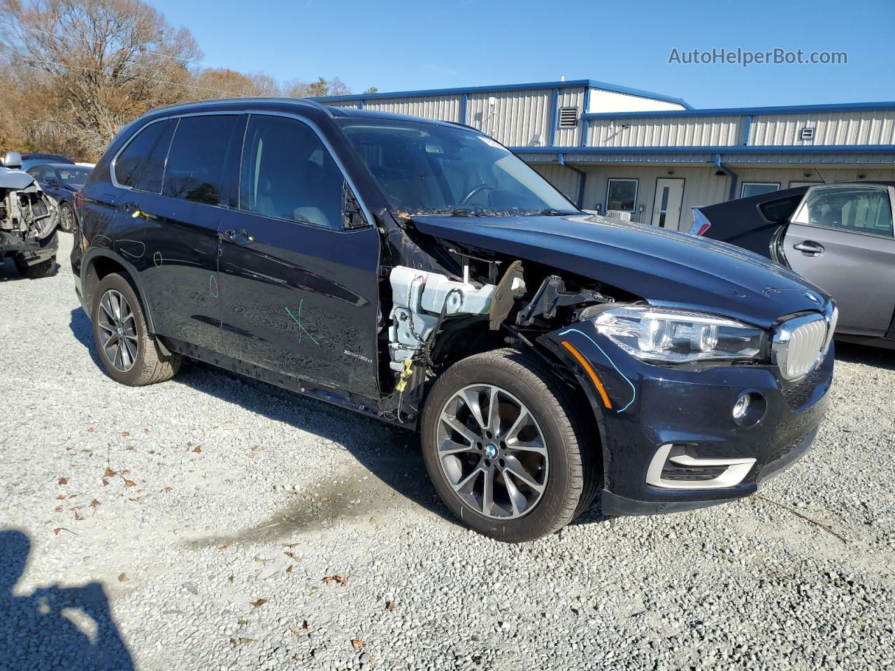 2015 Bmw X5 Xdrive35d Blue vin: 5UXKS4C53F0N06222