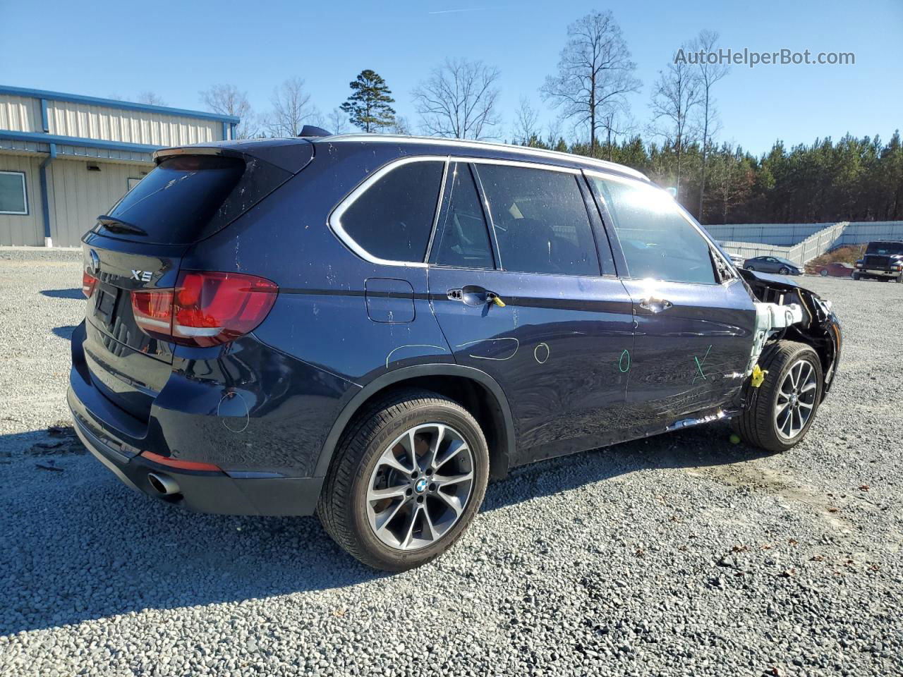 2015 Bmw X5 Xdrive35d Blue vin: 5UXKS4C53F0N06222