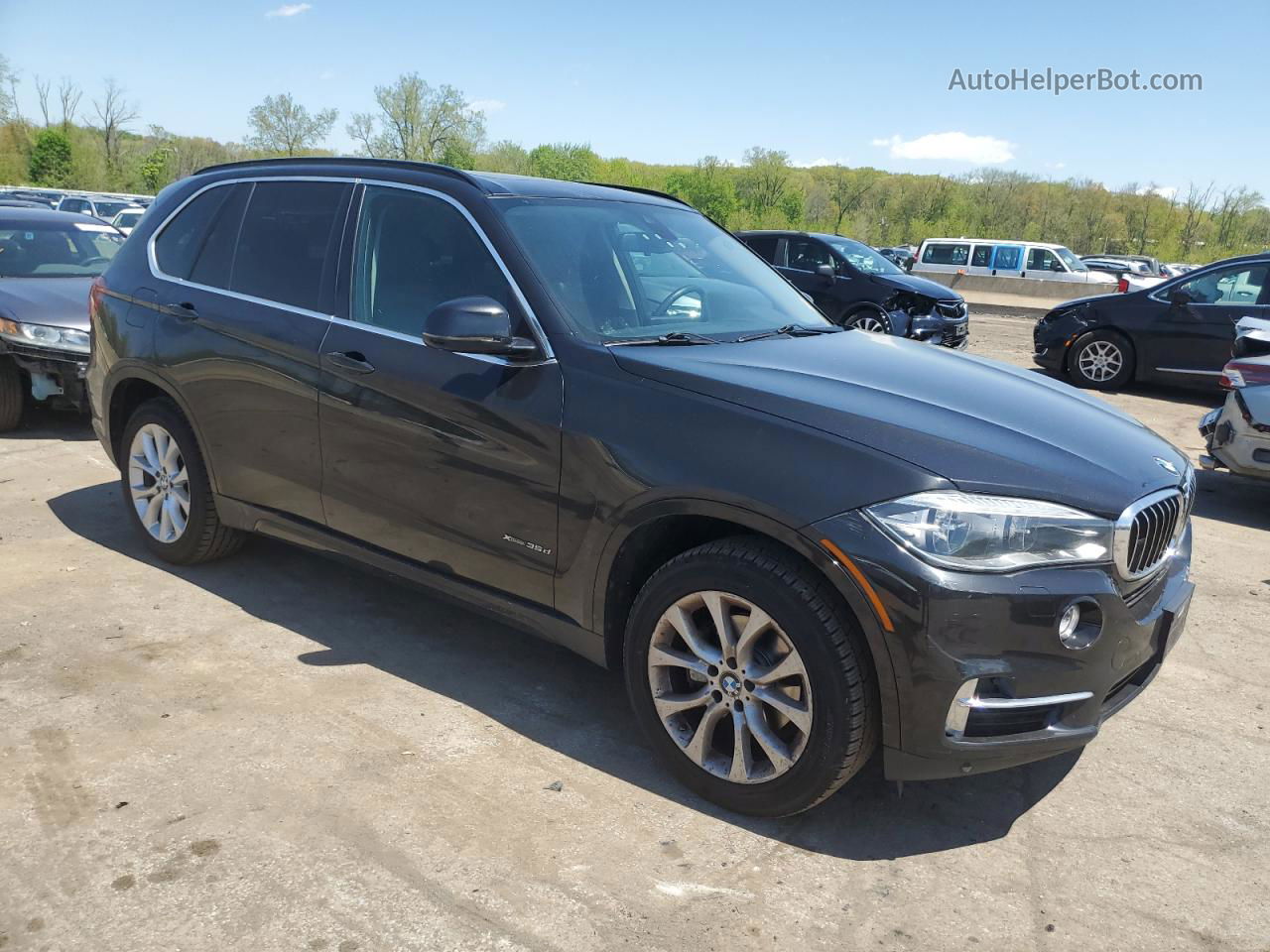 2015 Bmw X5 Xdrive35d Black vin: 5UXKS4C53F0N06382