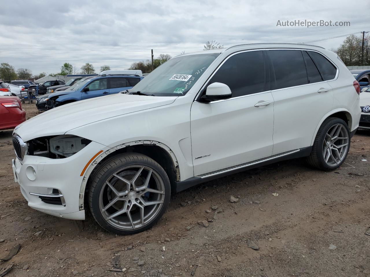 2015 Bmw X5 Xdrive35d White vin: 5UXKS4C53F0N08777