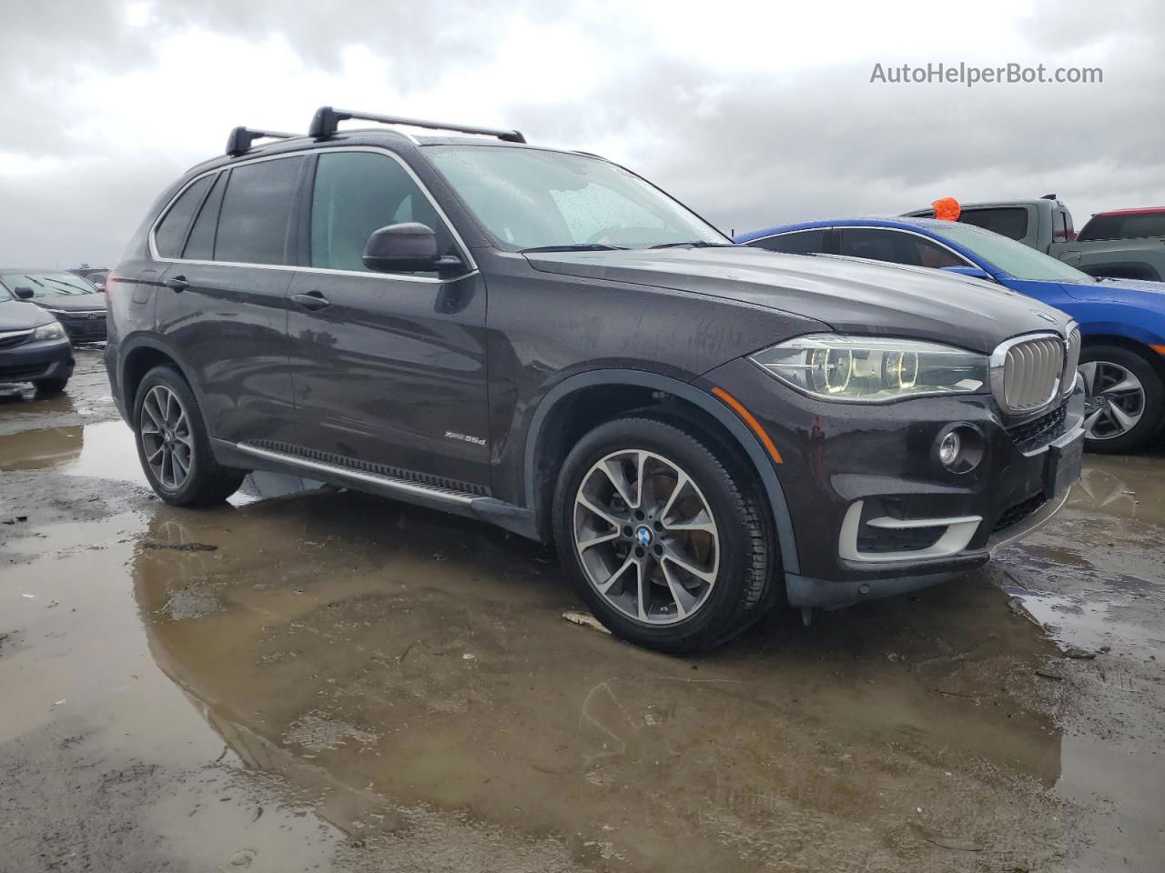 2014 Bmw X5 Xdrive35d Brown vin: 5UXKS4C55E0J94046